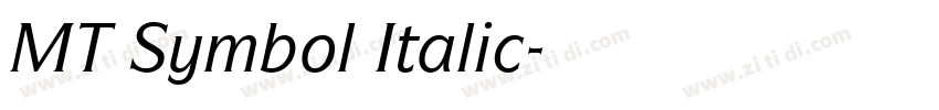 MT Symbol Italic字体转换